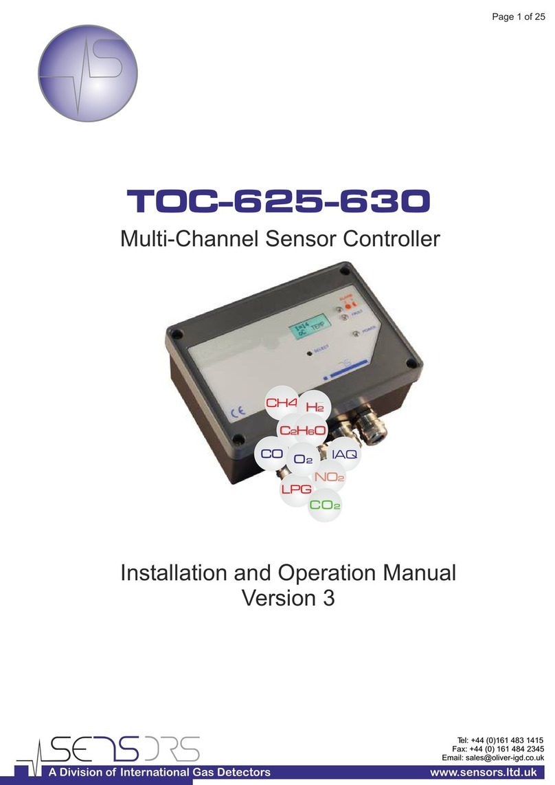 Sensors TOC-625 Installation and operation manual Sensors TOC-625 Installation and operation manual