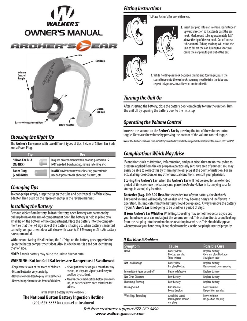 Walker's Archer's Ear owner's manual