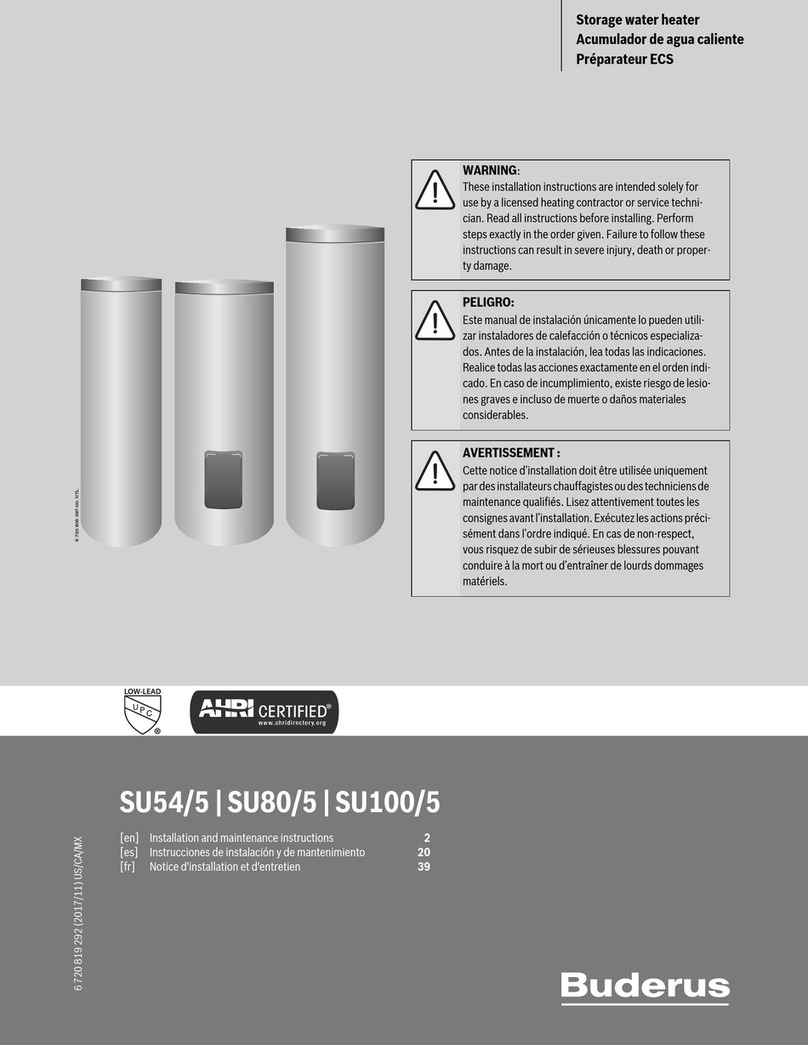 Buderus SU80/5 Installation and maintenance instructions