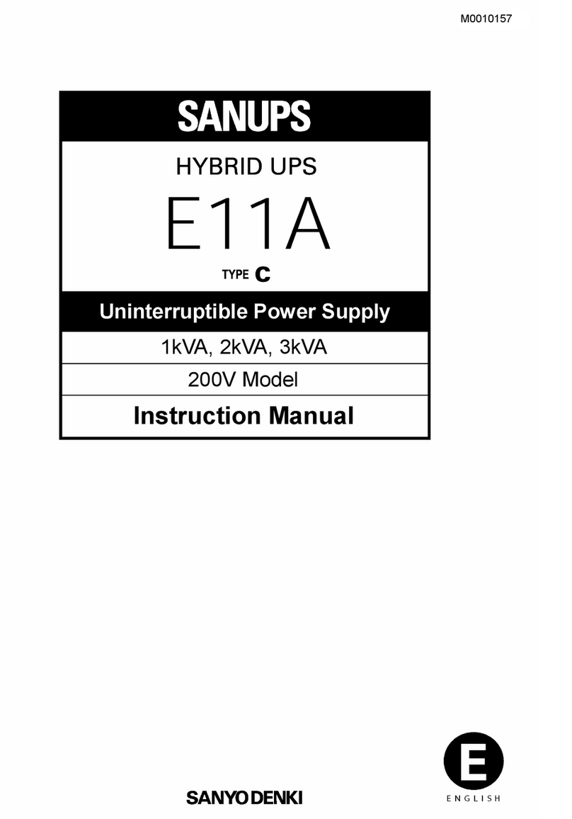 Sanyo Denki SANUPS E11A102U-J instruction manual Sanyo Denki SANUPS E11A102U-J instruction manual