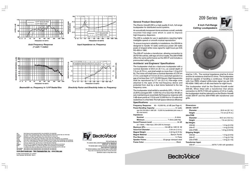 Electro-Voice 209-4T User manual