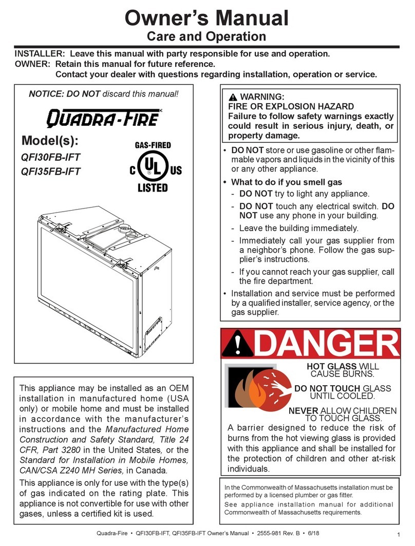 Quadra-Fire QFI30FB-IFT owner's manual