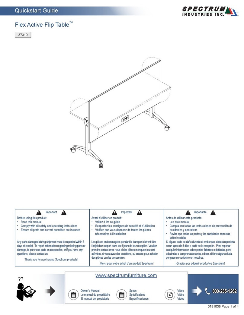 Spectrum Industries Flex Active Flip Table User manual