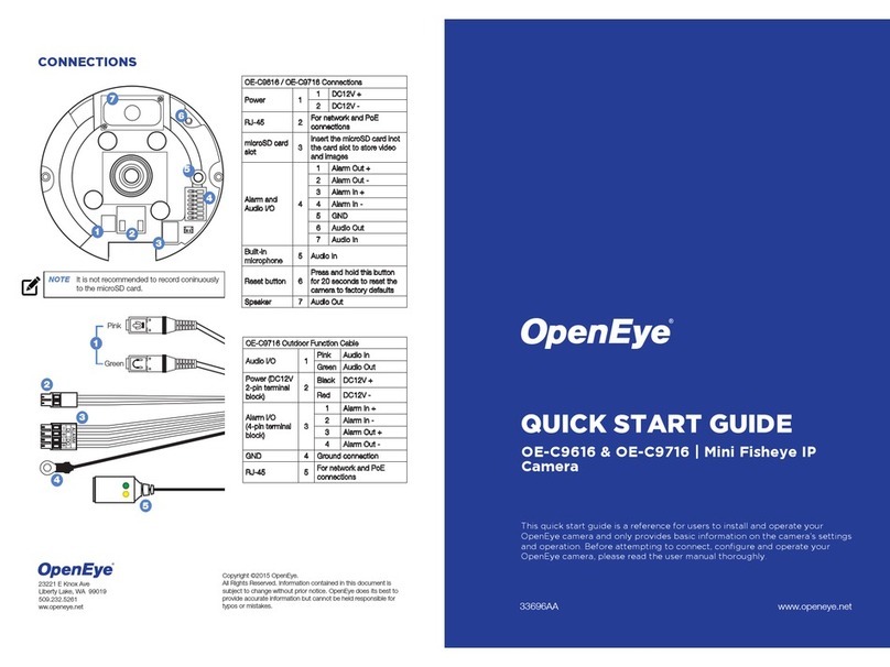 OpenEye OE-C9616 quick start guide