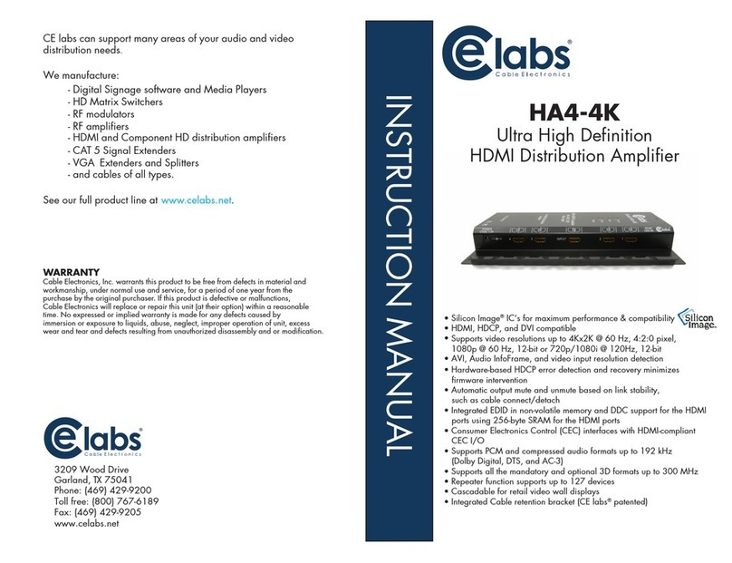 Celabs HA4-4K User manual Celabs HA4-4K User manual