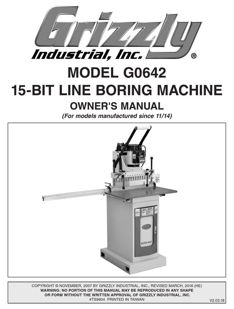 Grizzly Line Boring Machine G0642 User manual