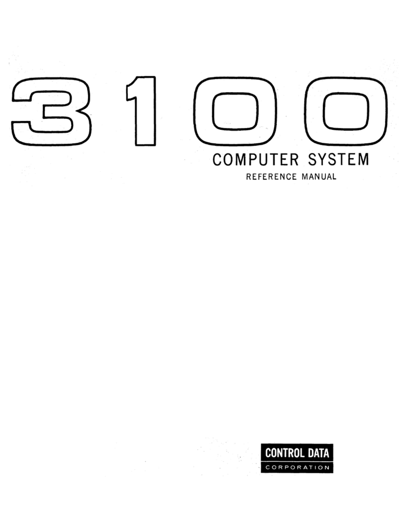 Control Data 3100 User manual