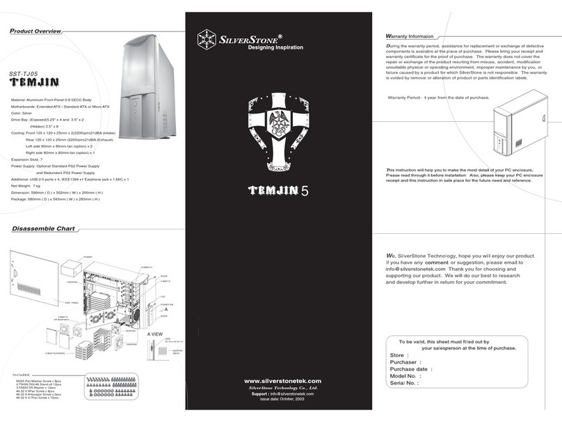 SilverStone TEMJIN 5 User manual