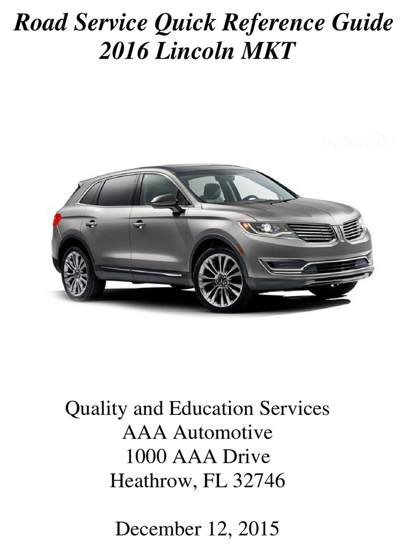Lincoln 2016 MKT Service quick reference guide