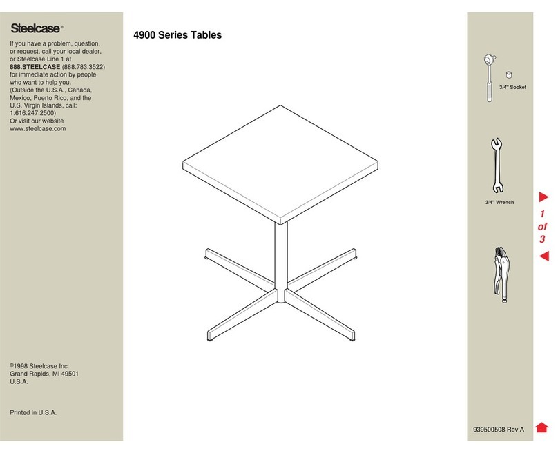 Steelcase 4900 Series Assembly instruction Steelcase 4900 Series Assembly instruction