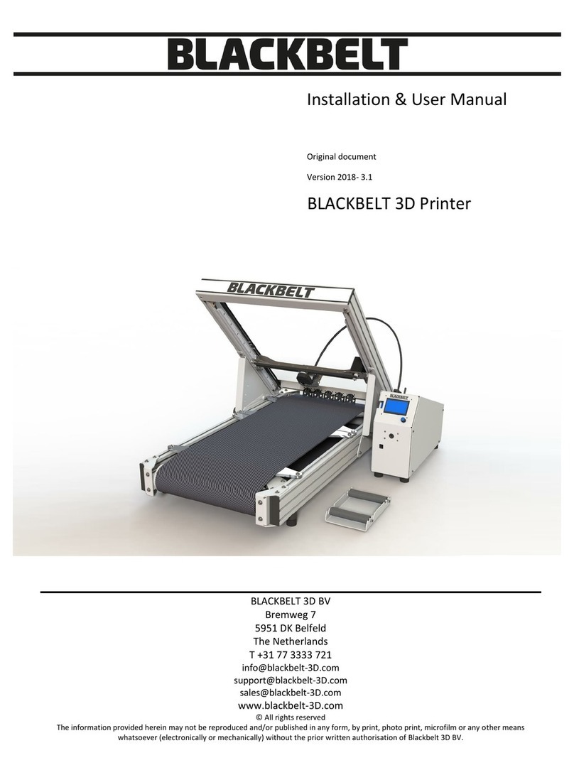 Blackbelt 3D BV BLACKBELT 3D Printer Instruction Manual
