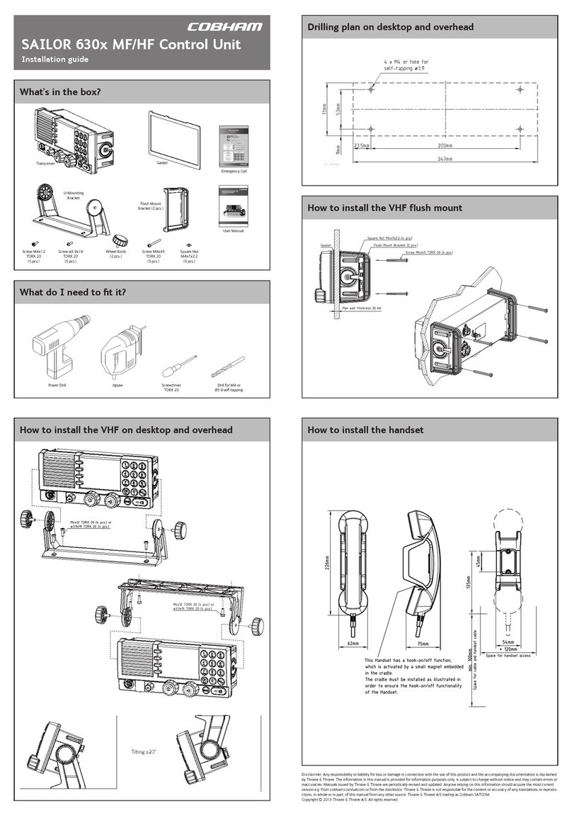 COBHAM SAILOR 630 series installation guide
