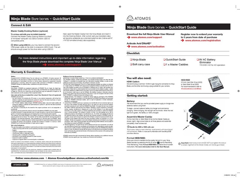 Atomos Ninja Blade User manual