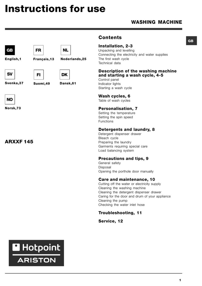 Hotpoint ARXXF 145 Instructions for use