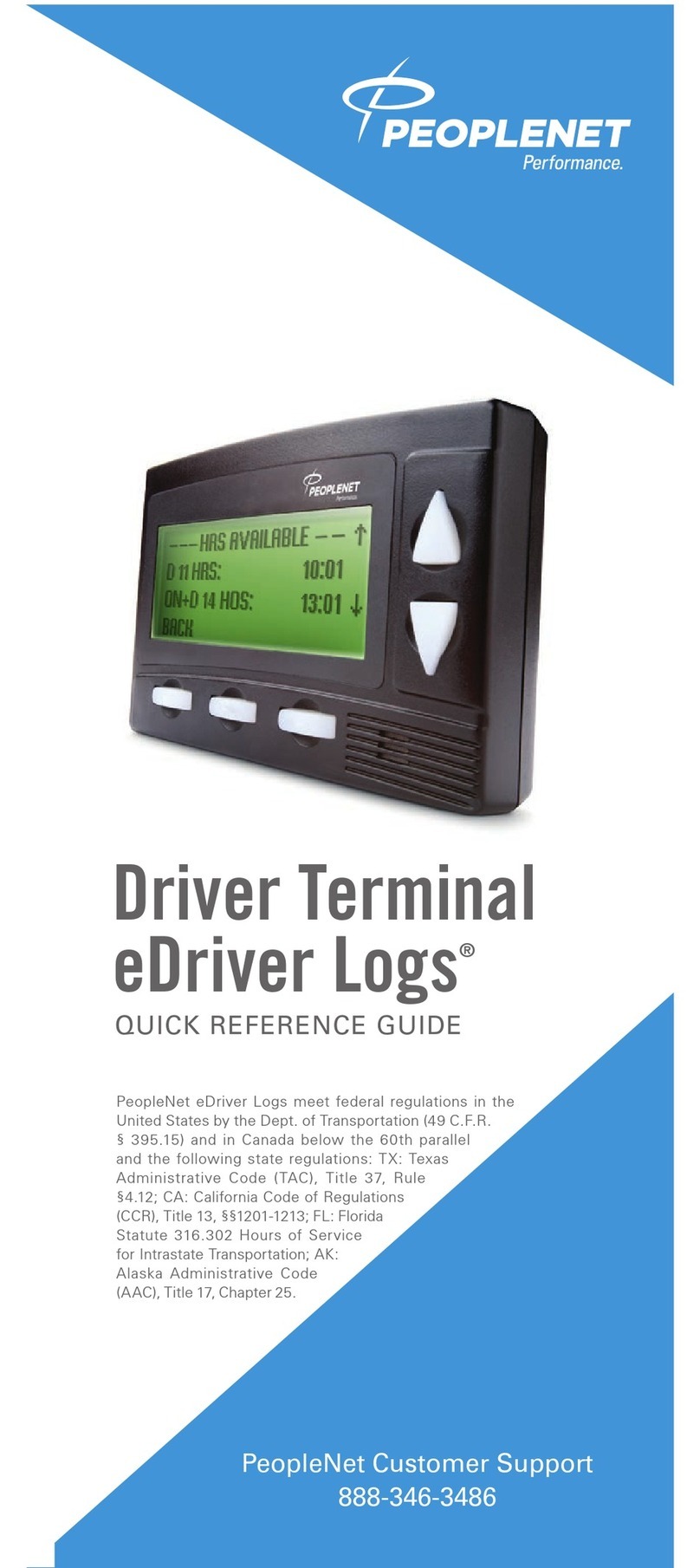 peoplenet eDriver Logs Quick reference guide