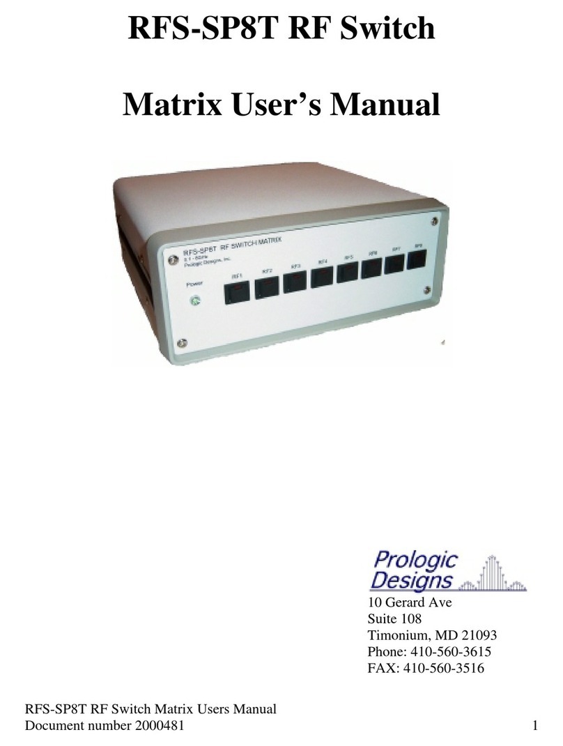 Prologic Designs RFS-SP8T user manual