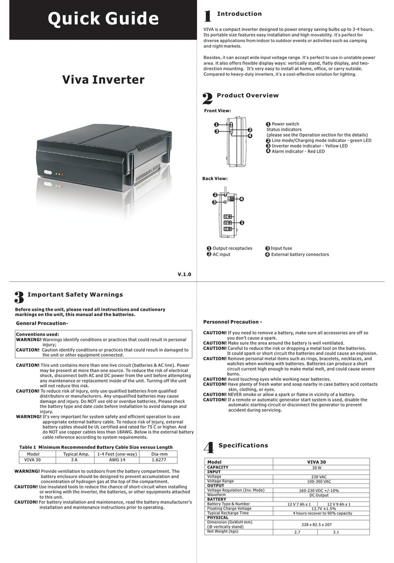 Voltronic Power VIVA 30 quick guide Voltronic Power VIVA 30 quick guide