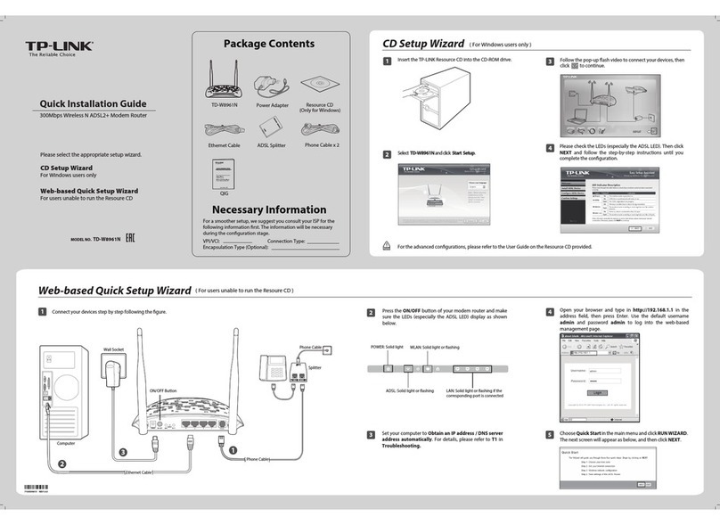 TP-Link TD-W8961N User manual