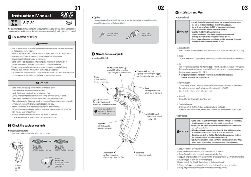 Sunje SIG-30 instruction manual