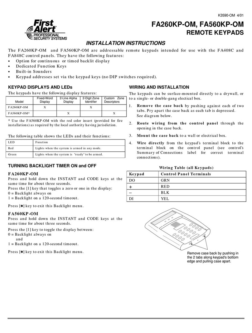First Alert FA260KP-OM User manual