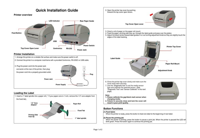 TSC TDP-245 Series User manual TSC TDP-245 Series User manual