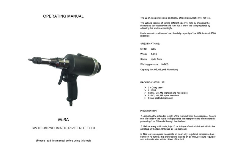 Rivtec W-6A operating manual Rivtec W-6A operating manual