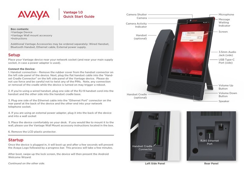 Avaya Vantage 1.0 User manual