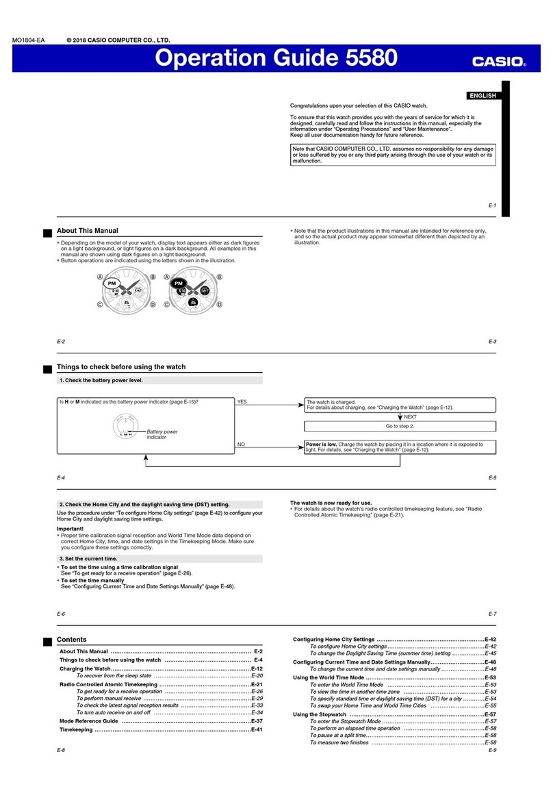Casio 5580 User manual