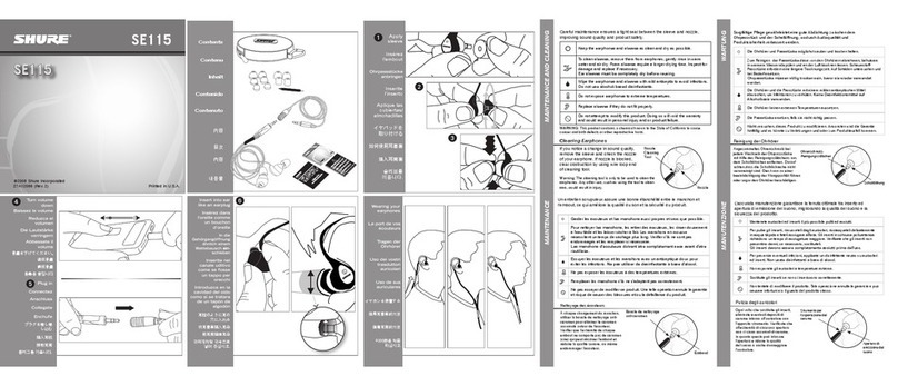 Shure SE115 maintenance