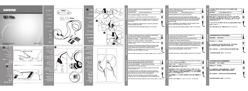 Shure SE115m User manual