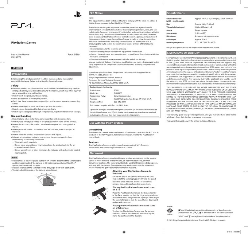 Sony CUH-ZEY1 User manual