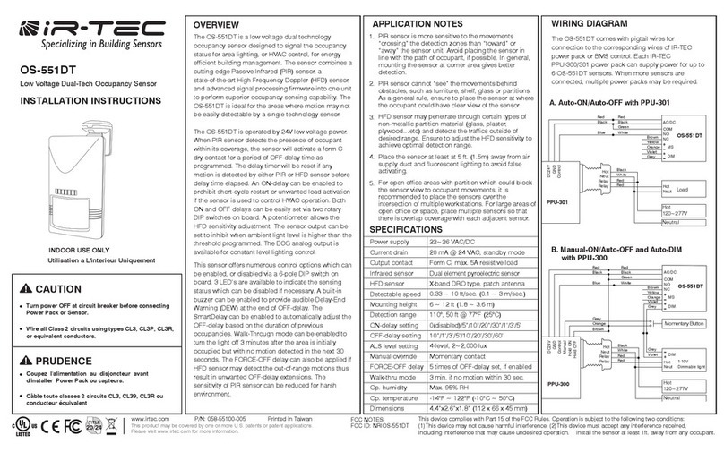 IR-Tec OS-551DT installation instructions