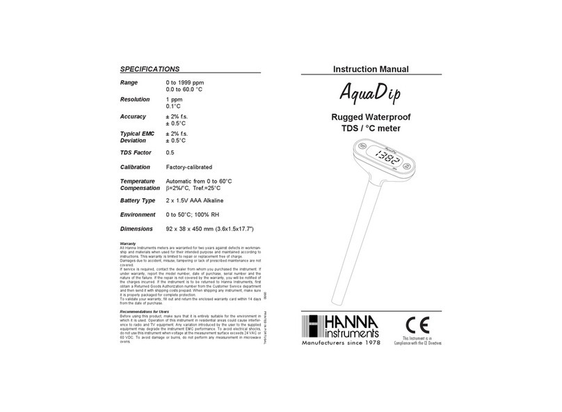 Hanna Instruments AquaDip User manual