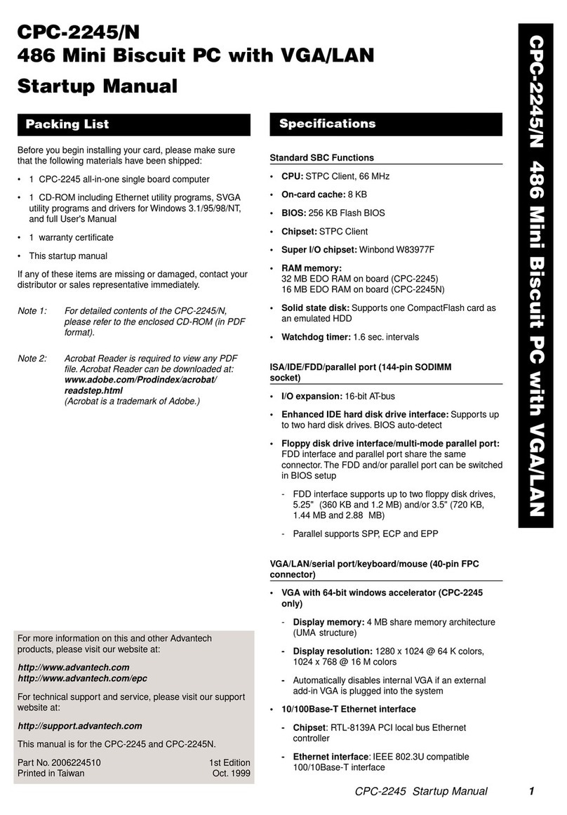 Advantech CPC-2245/N Installation and operation manual