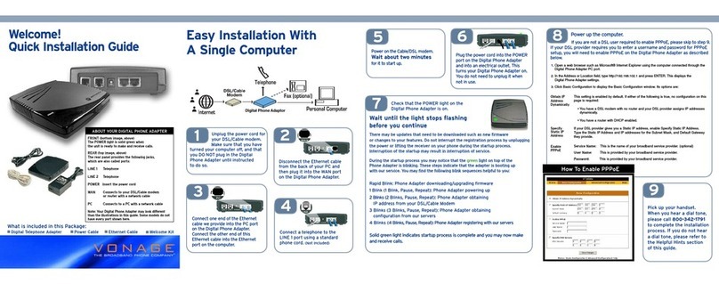 Vonage VT1005 Quick installation guide