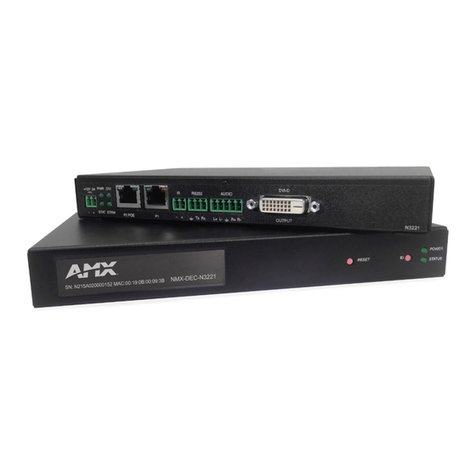 AMX SVSi N3121 User manual AMX SVSi N3121 User manual