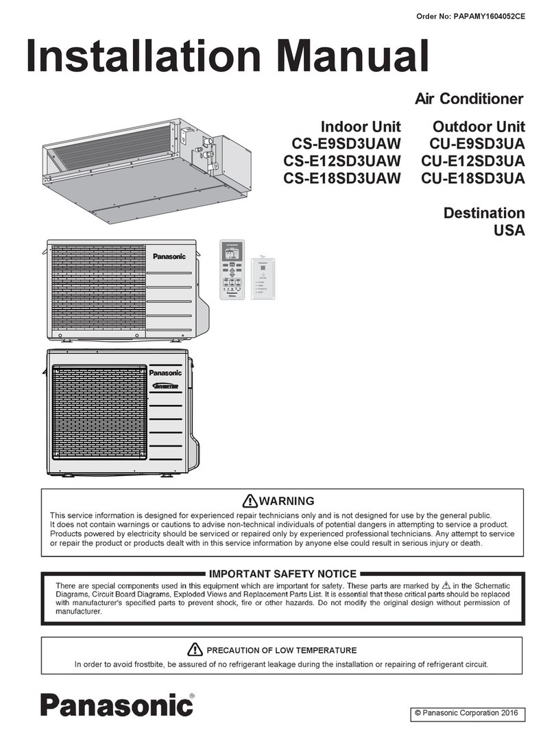Panasonic CS-E12SD3UAW User manual Panasonic CS-E12SD3UAW User manual