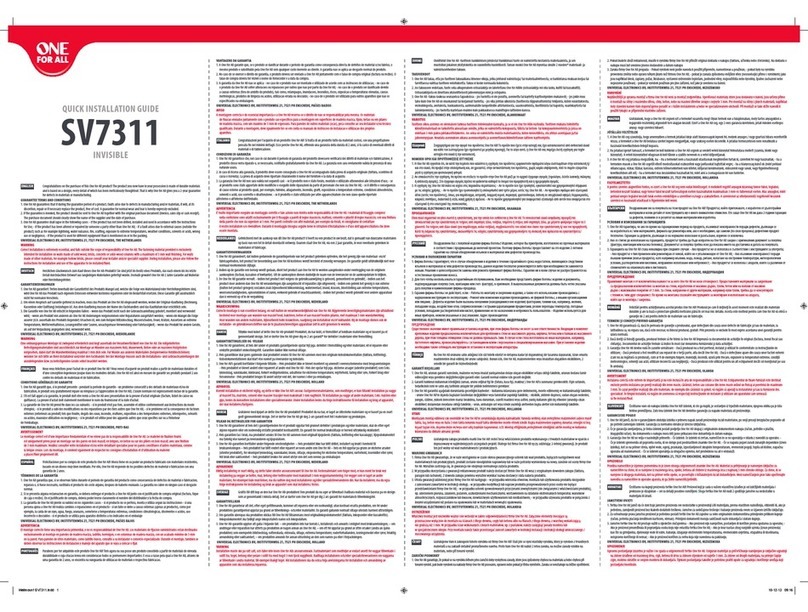 One Forall SV7311 Quick installation guide