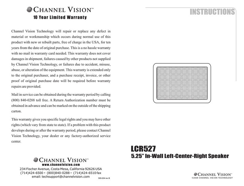 Channel Vision LCR527 instructions