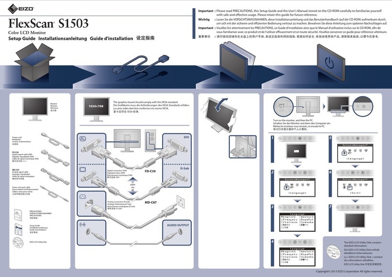 Eizo FlexScan S1503 User manual