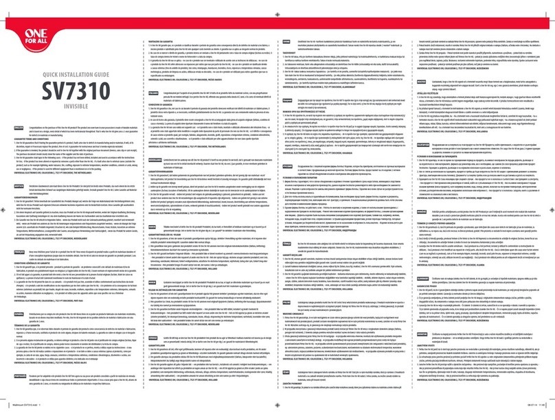 One Forall SV7310 Quick installation guide
