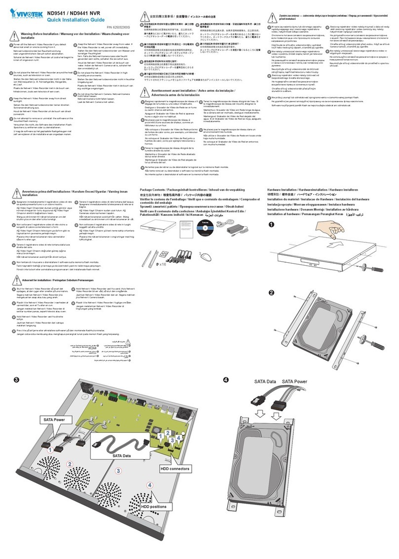 Vivotek ND9541 Quick installation guide