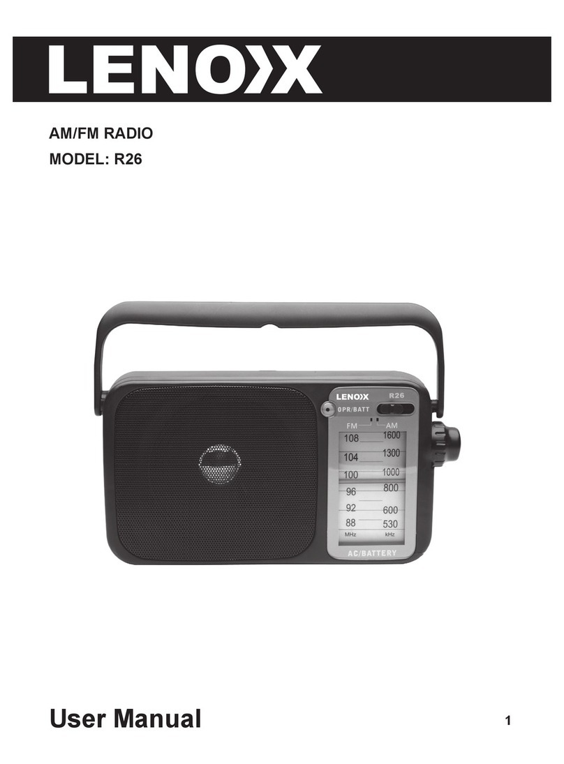 Lenoxx R26 User manual