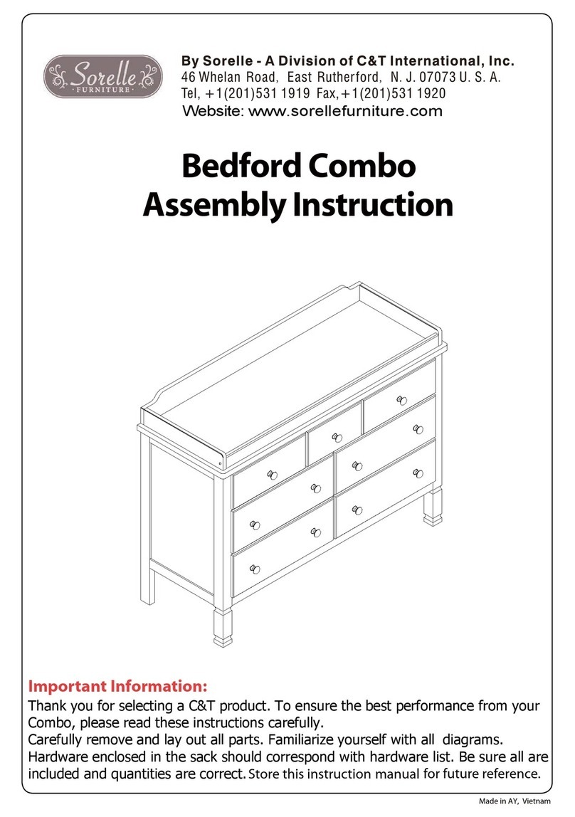 Sorelle Bedford Combo Assembly instruction Sorelle Bedford Combo Assembly instruction