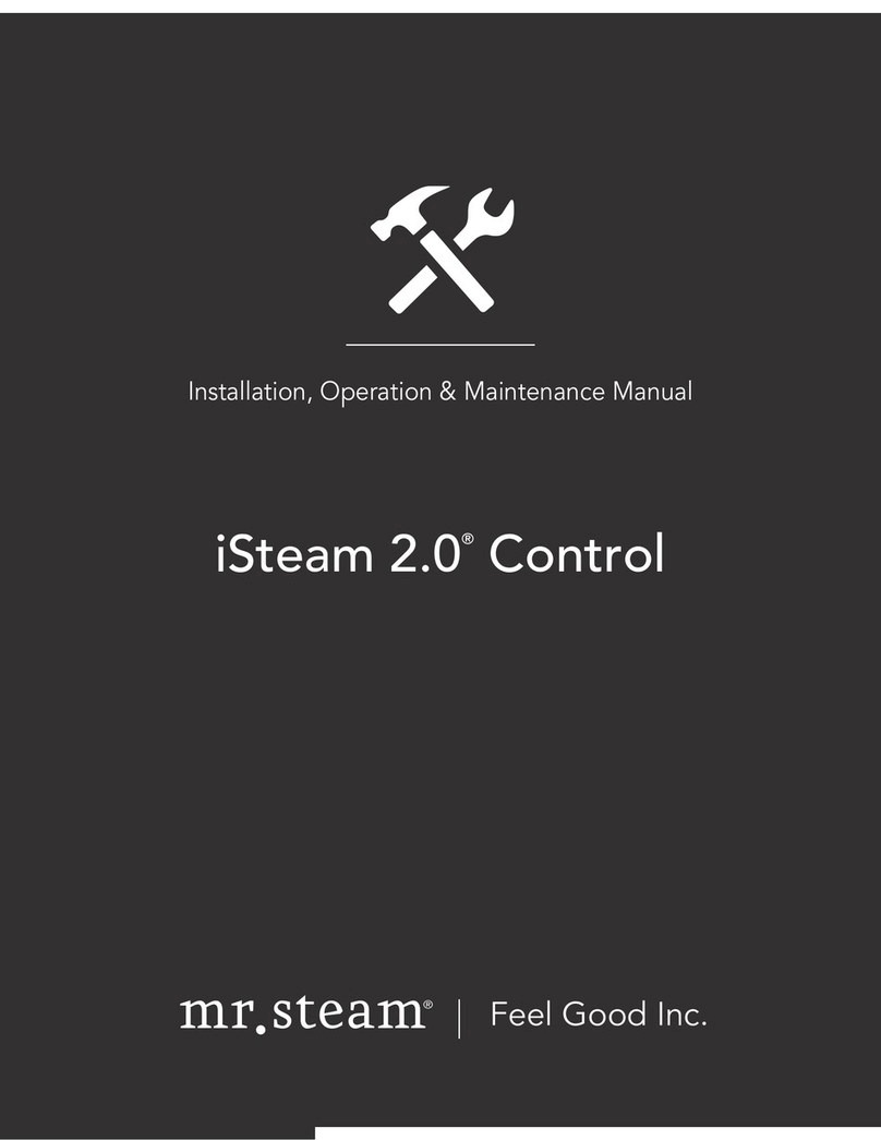 mr. steam iSteam 2.0 Control Installation, operation & maintenance manual