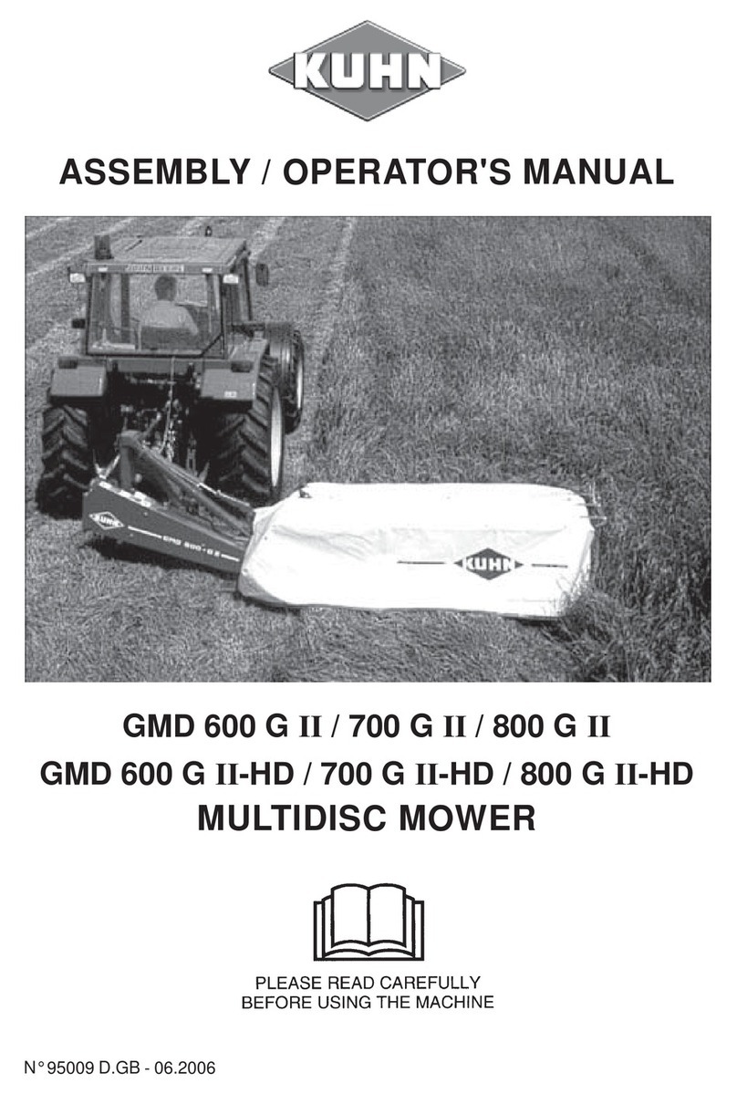 KUHN GMD 700 G II Assembly & operators manual