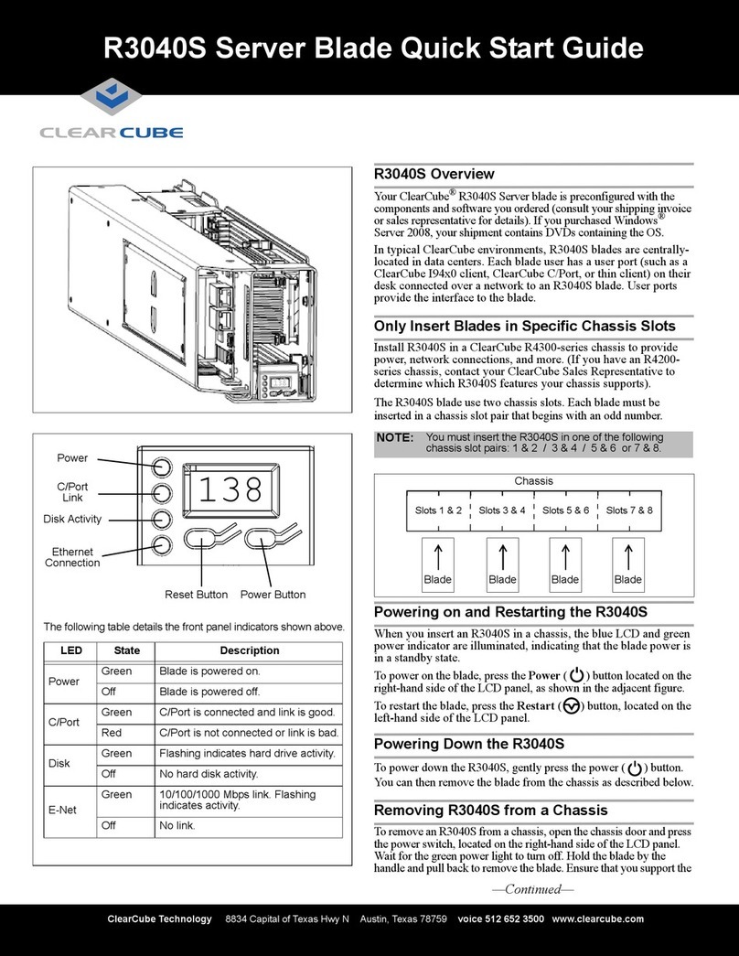 ClearCube R3040S User manual