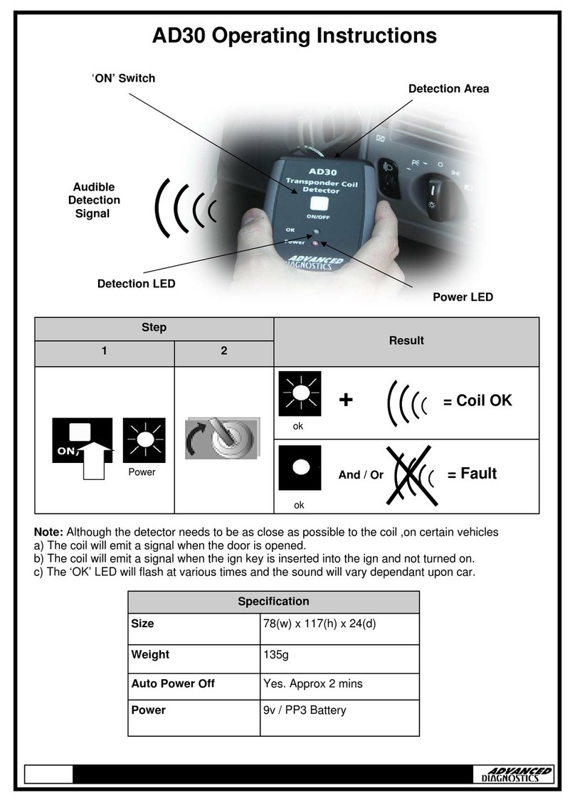Advanced Diagnostics AD30 operating instructions Advanced Diagnostics AD30 operating instructions