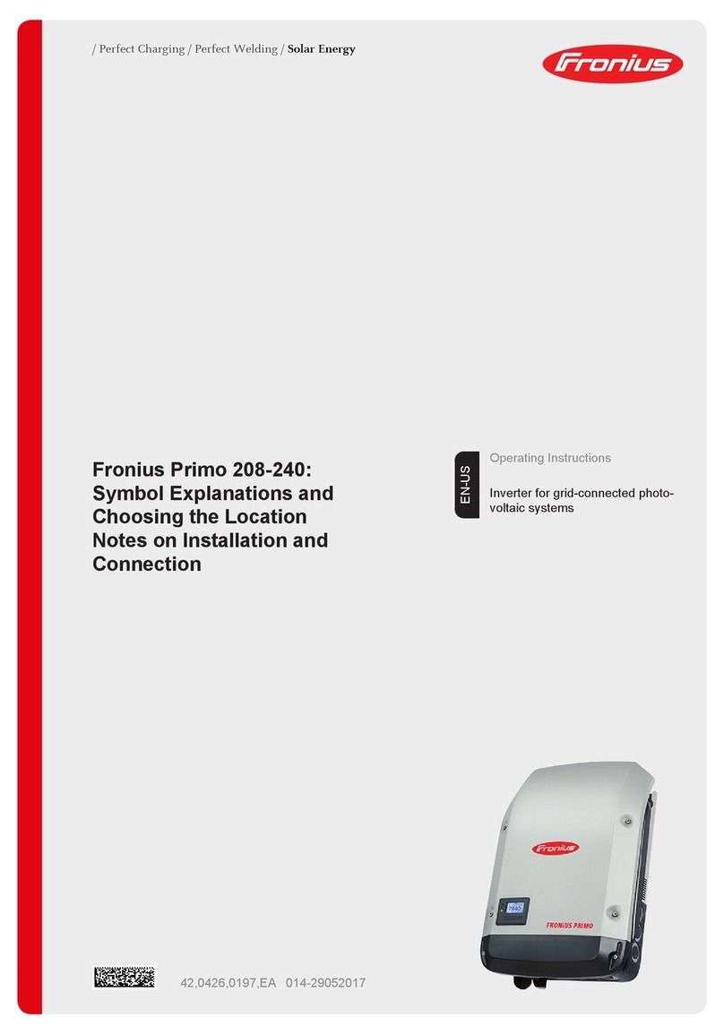 FRO­NIUS Primo 208-240 operating instructions