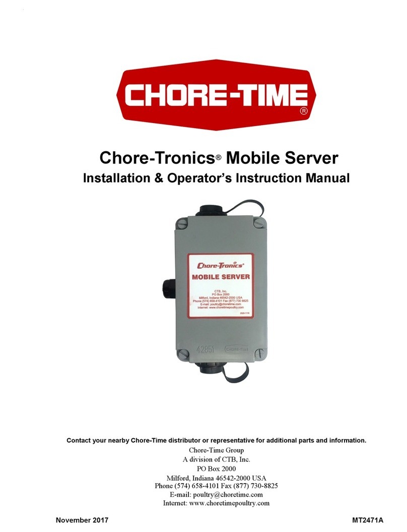 Chore-Time Chore-Tronics Installation & operator's instruction manual